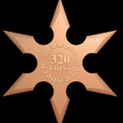 Ninja Throwing Star 5g Copper Limited Edition - additional view