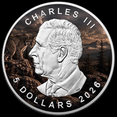 COMING SOON 2026 Maple Leaf 1oz Silver Coin COUGAR - additional view