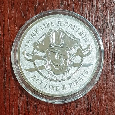 Reverse Proof 1 oz Silver Round Hayleybug Pirate🦜