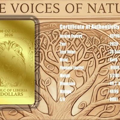 2026 The Savanna's Heart 1/200 oz Gold Pure .9999 - additional view