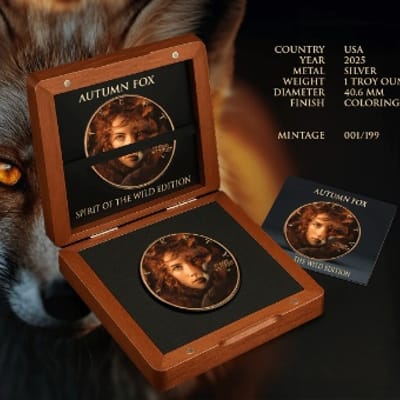 2025 American Eagle 1oz Silver Autumn Fox - additional view