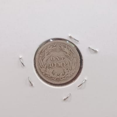 1914-D Barber Dime 90% Silver Historic US Coin VG - additional view