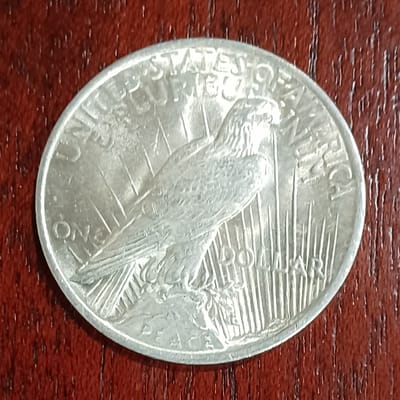 1923-P Peace Dollar Coin 90% Silver AU Luster! (A) - additional view
