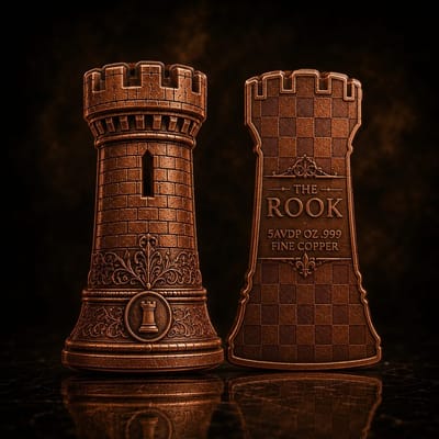 COMING SOON! 5oz Copper The Rook Chess Inspired - additional view