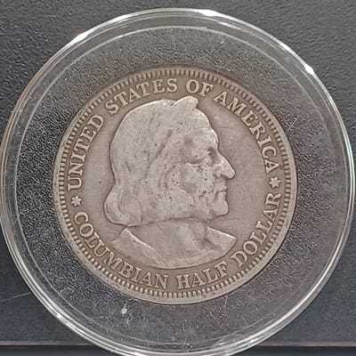 1893 Columbian Expo Silver Half Dollar 90%
