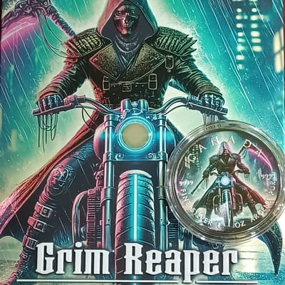 2024 Grim Reaper Cyberpunk 1oz Silver Maple Leaf
