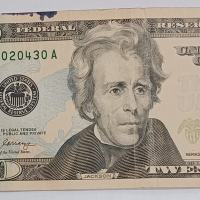 Series 2017 US $20 Bill Paper Currency NJ20020430A - additional view