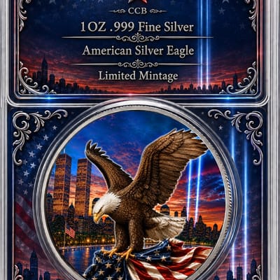 COMING SOON! 2026 Colorized 1oz Silver Eagle 9/11 - additional view