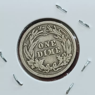 1916-P Barber Dime 90% Silver Historic US Coin VG - additional view