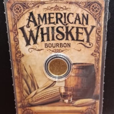 Bourbon Whiskey 1/1000 oz Gold Coin - additional view