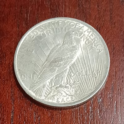 1922-P Peace Dollar Coin 90% Silver AU Luster! - additional view