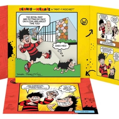 Dennis the Menace 2026 UK 50p BU Colorized Coin - additional view