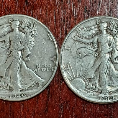 SPOT💰 1944 1946 Walking Liberty Halves 90% Silver