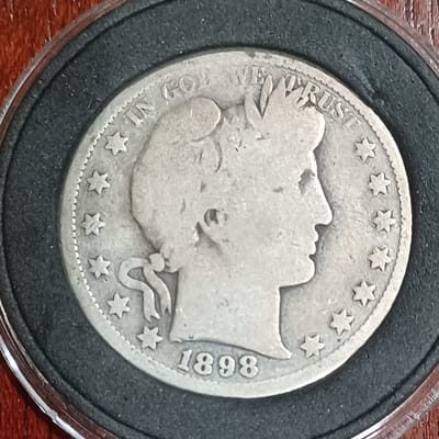 1898-S Barber Half Dollar 90% Silver US Coin