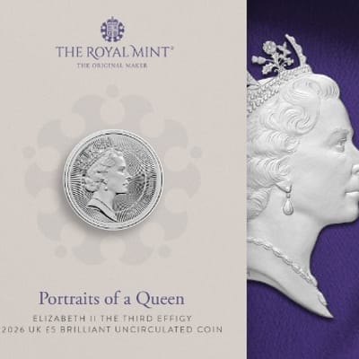 Elizabeth II The Third Effigy 2026 UK £5 Coin BU