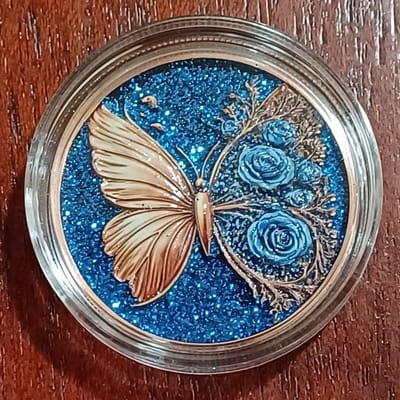 Metalmorphosis Butterfly 1oz Copper Round Boxed