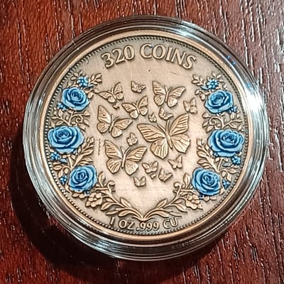 Metalmorphosis Butterfly 1oz Copper Round Boxed - additional view