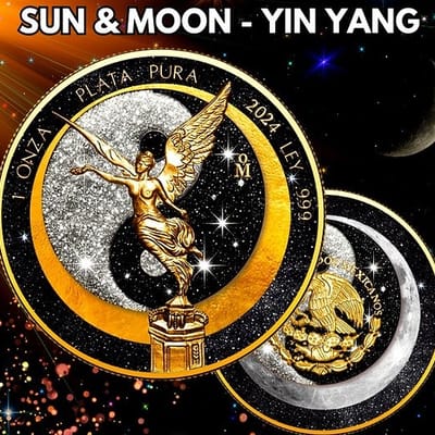 2024 Libertad 1oz Silver Coin Sun & Moon Yin Yang