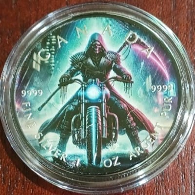2024 Grim Reaper Cyberpunk 1oz Silver Maple Leaf - additional view
