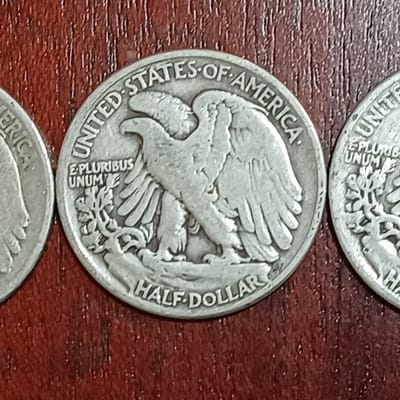 SPOT💰 1942-1944 Walking Halves 1 oz. Silver 90% - additional view