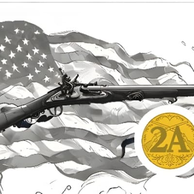 1/1000 oz Gold Round .999 Fine 2nd Amendment Guns