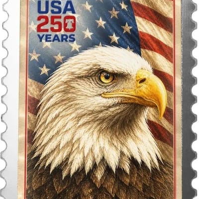 2026 USA 250 Bald Eagle "Stamp" 1/10 oz Silver Bar