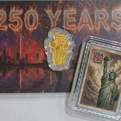 USA 250 Years 1/10oz Silver 1/1000oz Gold Liberty