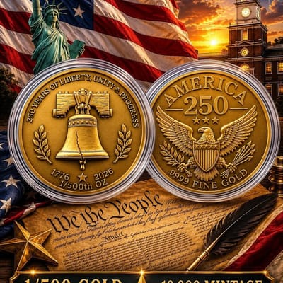 1/500 oz Gold Round America 250 - additional view
