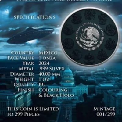 2024 Mexico 1 oz. Libertad DARK SECRETS Color BU - additional view