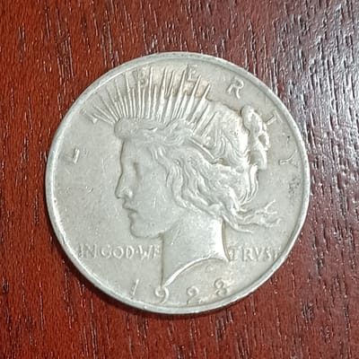 1923-P Peace Dollar US Coin 90% Silver (F)