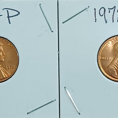 1972-P Lincoln Memorial Penny AU 1 Cent Penny