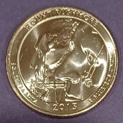 2013-D Washington Quarter Mt. Rushmore S. Dakota - additional view