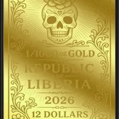 COMING SOON Dia De Los Muertos Roses 1/1000oz Gold - additional view