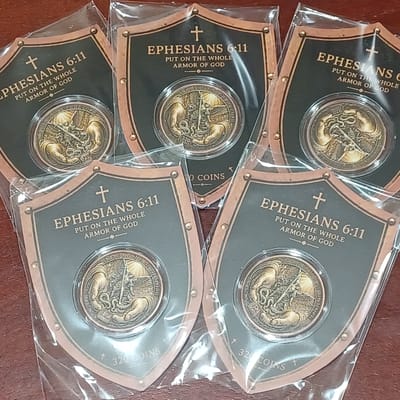 1 oz Copper Round .999 Colorized Ephesians 6:11