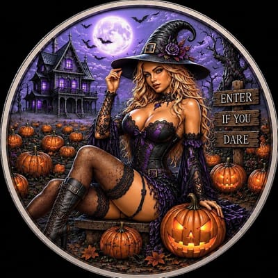 COMING SOON! 1 oz Copper Round Night Shade Witch - additional view