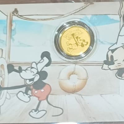 Steamboat Willie 1/1000 oz. Gold Round  - additional view