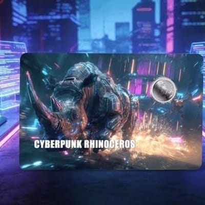 2026 Cyberpunk Rhino 1/1000 oz Palladium Coin