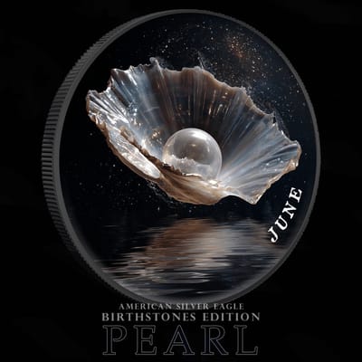 2025 Birthstones June PEARL 1 oz. Silver Eagle - additional view