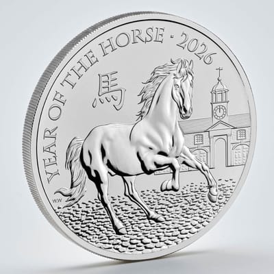 Lunar Year of the Horse 2026 UK £5 BU Coin - additional view