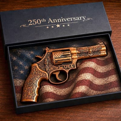 USA 250th Antiqued 2.5oz Copper Revolver Boxed