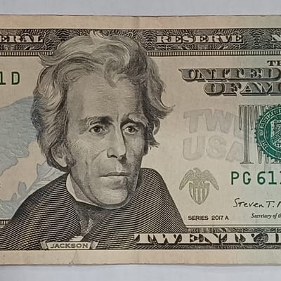 2017A US $20 Bill Currency PG61129111D Chicago