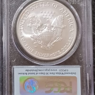 2007W 1oz American Silver Eagle Burnished NGC SP69 - additional view