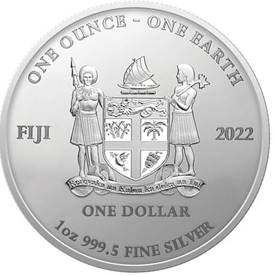 2022 Fiji 1 oz Silver Coin Halloween Skeleton Glow - additional view