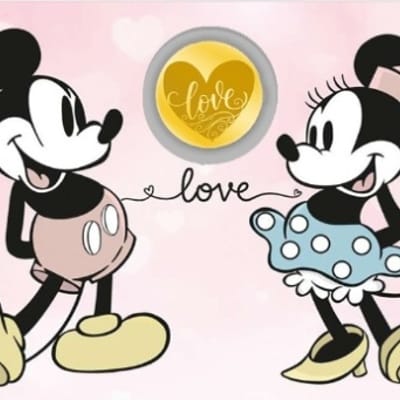 Mickey Steamboat Love 1/1000 oz Gold Round