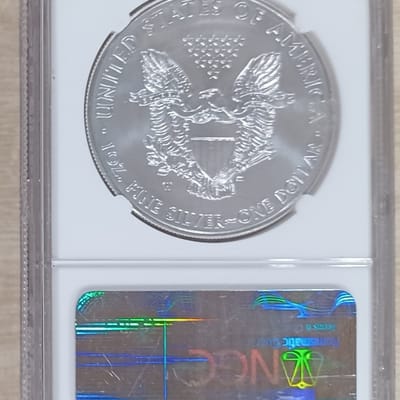 2011W 1oz American Silver Eagle Burnished MS69 ER - additional view
