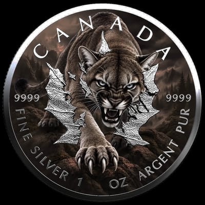 COMING SOON 2026 Maple Leaf 1oz Silver Coin COUGAR