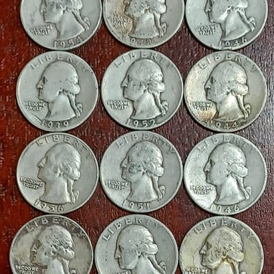 💰SPOT DEAL 4 Washington Quarters 90% Junk Silver