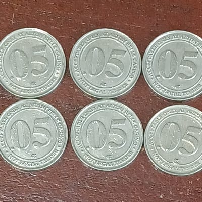 Alton Belle Casino Slot Machine Tokens 5 Cents - additional view