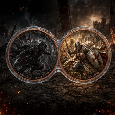 2 x 1oz Copper Infinity Rounds Assassin vs Templar