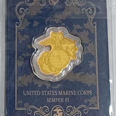 2026 Marines 1/1000 oz Gold .9999 Mildly Damaged - additional view